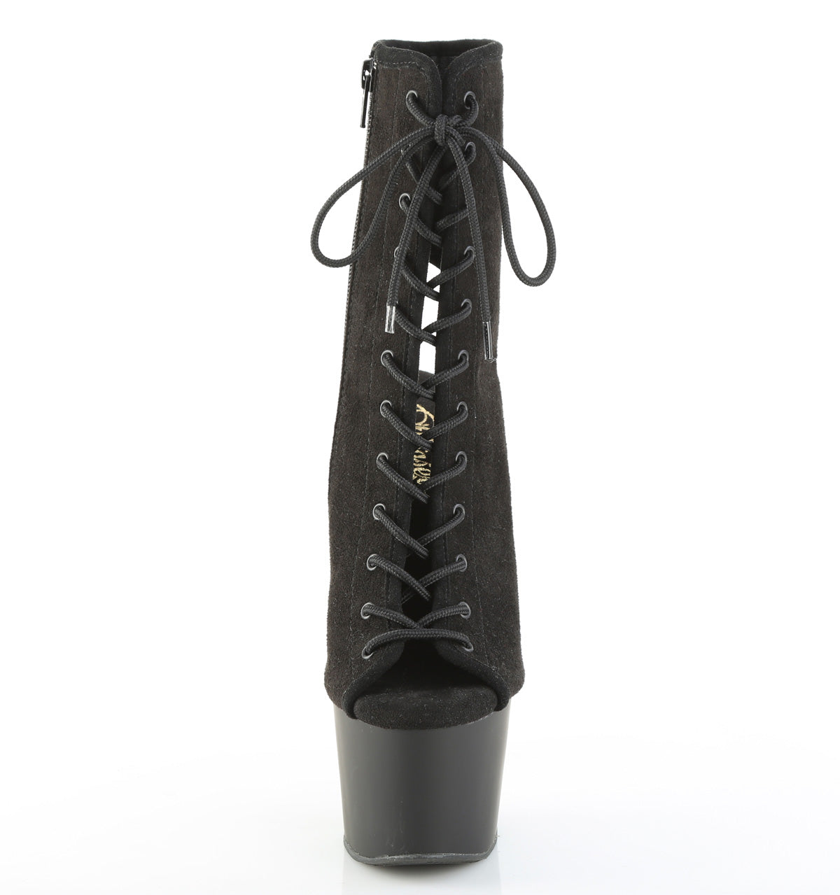 Pleaser Women's Platform Shoes ADORE-1016 Blk Faux Suede/Blk Matte