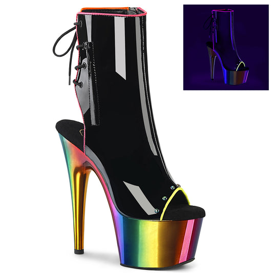 Pleaser   ADORE-1018RC-02 BLK PAT /Rainbow Chrome