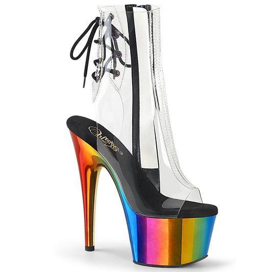 Pleaser Bottines pour femmes ADORE-1018rc CLR /Rainbow Chrome