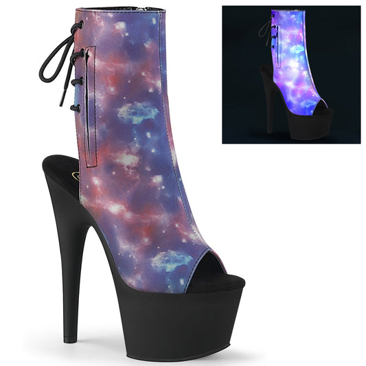 Pleaser Bottines pour femmes ADORE-1018refl violet-bleu réfléchissant / blk mat
