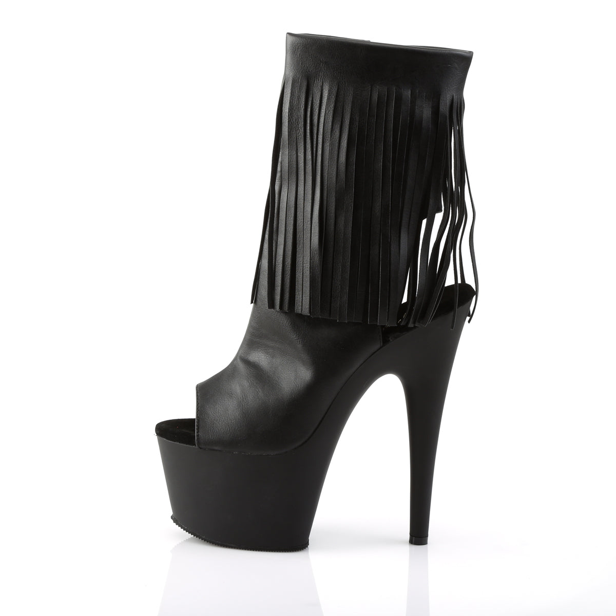Pleaser Bottines pour femmes ADORE-1019 BLK FAUX CUIR / BLK MATTE