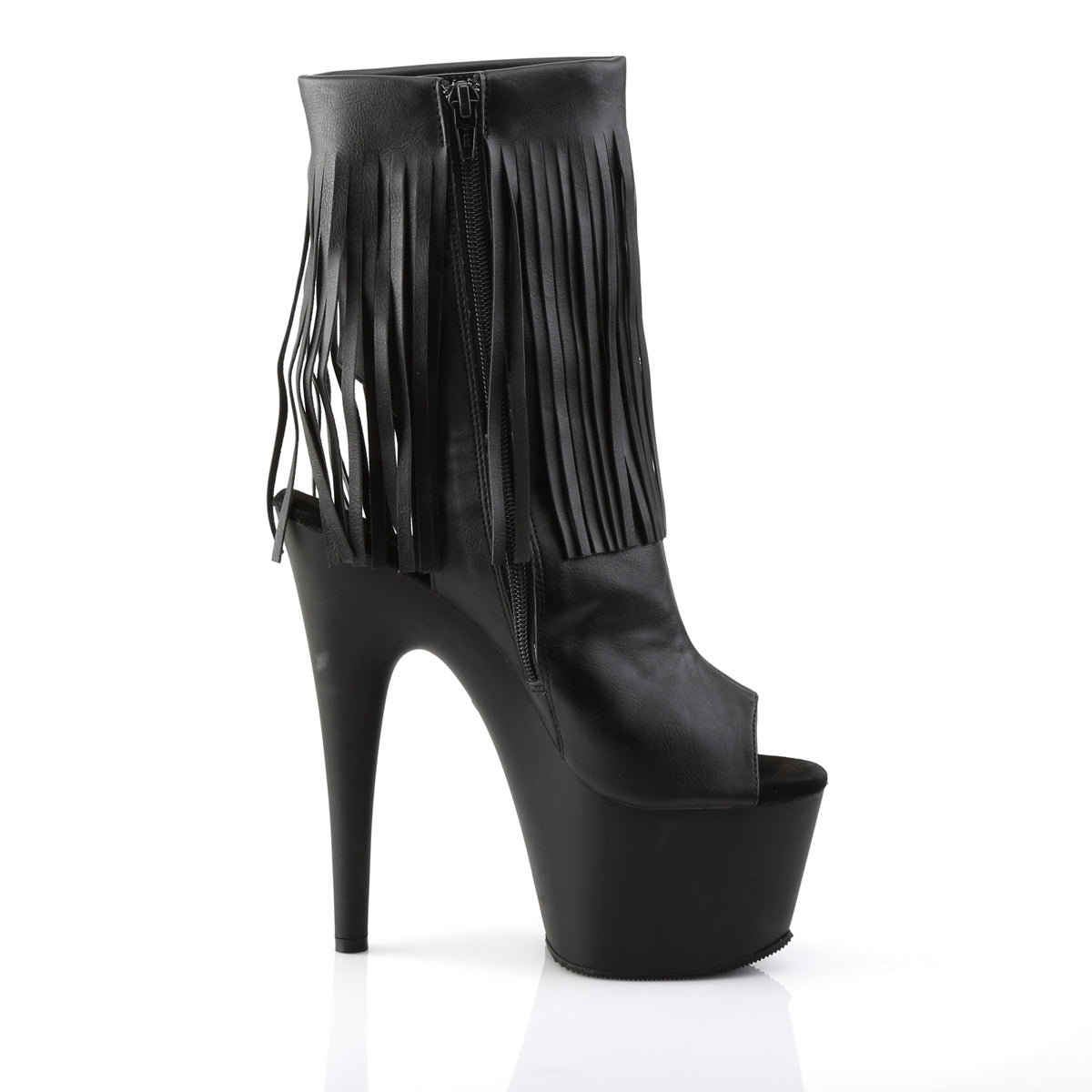 Pleaser Bottines pour femmes ADORE-1019 BLK FAUX CUIR / BLK MATTE