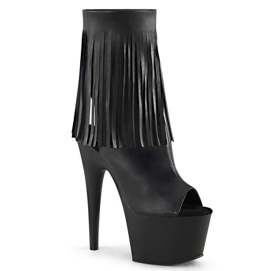 Pleaser Bottines pour femmes ADORE-1019 BLK FAUX CUIR / BLK MATTE