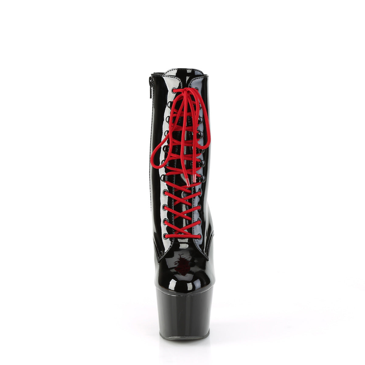 Pleaser Ankle Boots ADORE-1020 Blk Pat/Blk-Red