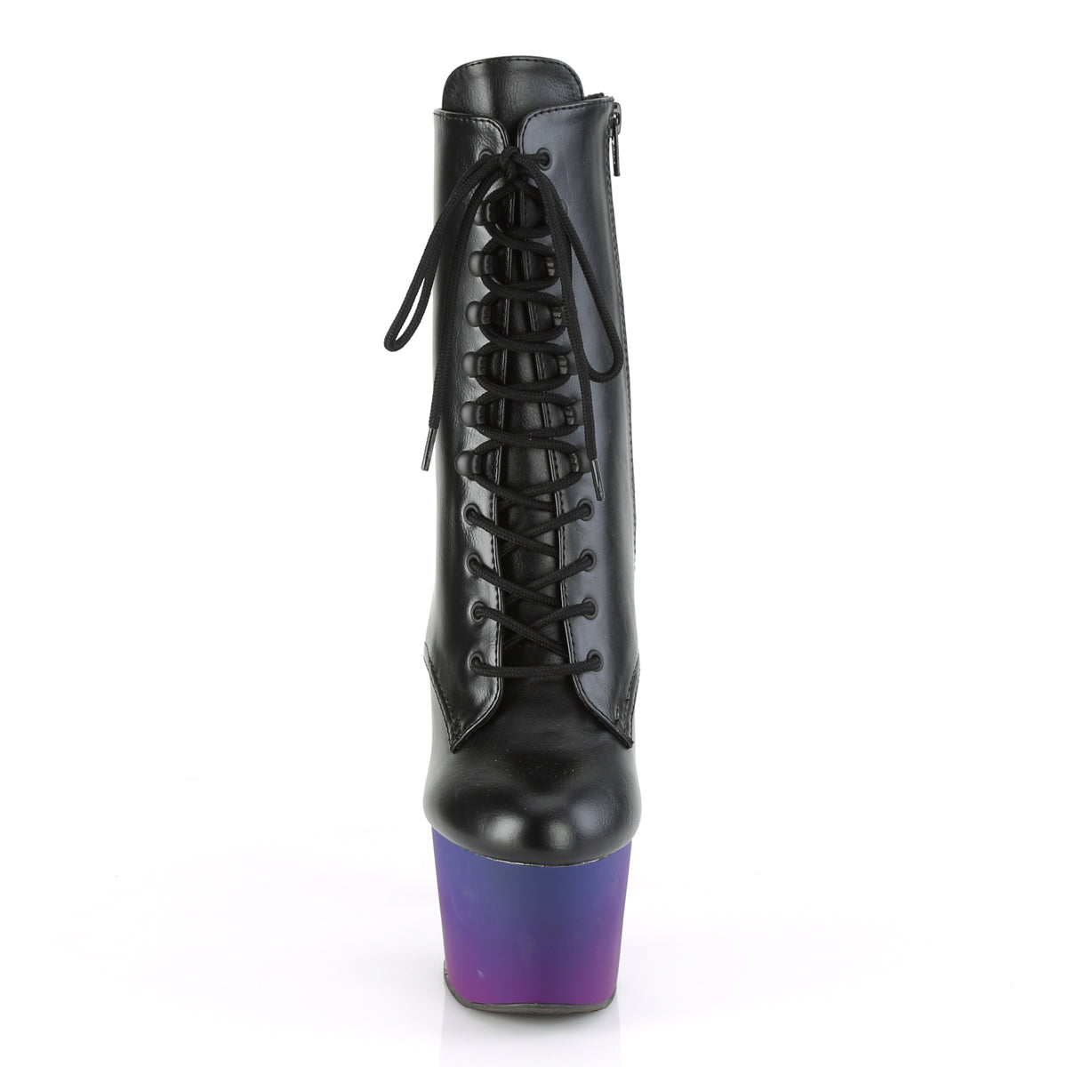 Pleaser Bottines pour femmes ADORE-1020bp Blk Faux Cuir / Blue-Purple Ombre