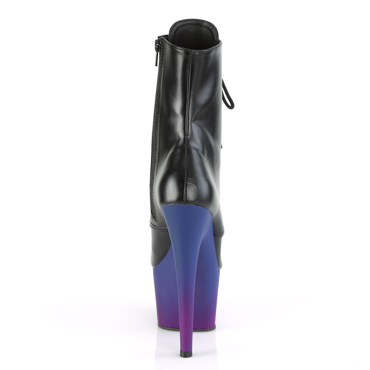 Pleaser Bottines pour femmes ADORE-1020bp Blk Faux Cuir / Blue-Purple Ombre