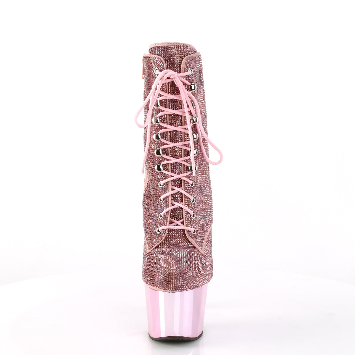 Pleaser Ankle Boots ADORE-1020CHRS B. Pink RS/B. Pink Chrome