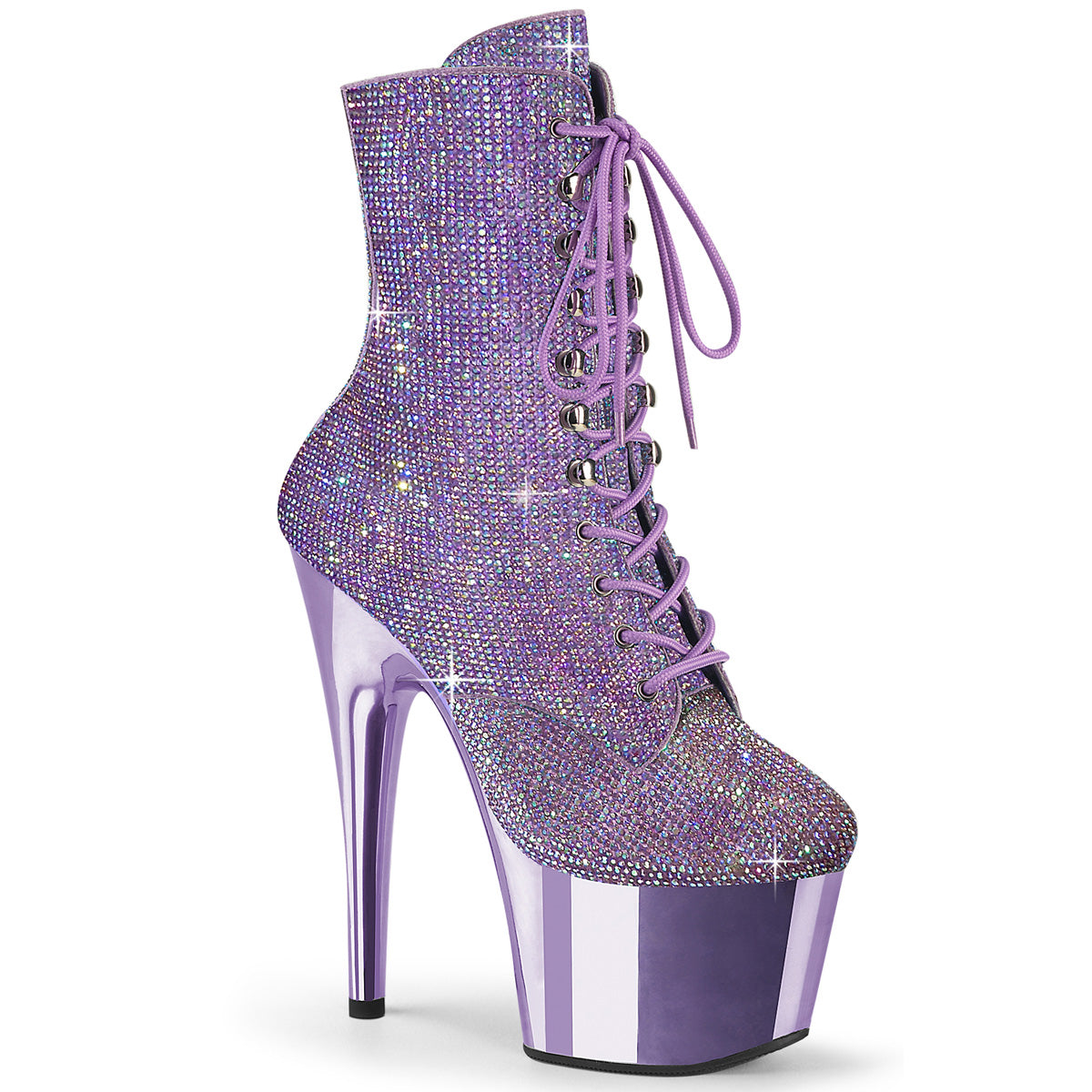 Pleaser Bottines ADORE-1020CLRS Lavande Multi RS / Lavande Chrome