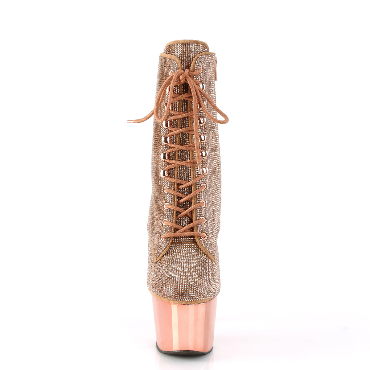 Pleaser Ankle Boots ADORE-1020CHRS Rose Gold RS/Rose Gold Chrome