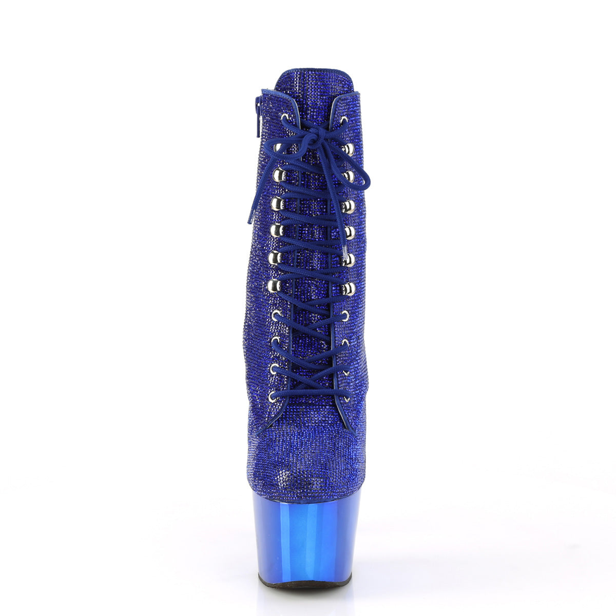 Pleaser Ankle Boots ADORE-1020CHRS Royal Blue RS/Royal Blue Chrome