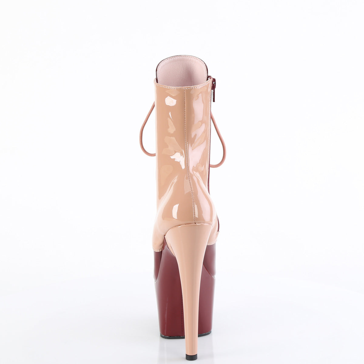 Pleaser Women's Platform Shoes ADORE-1020DC Blush-Burgundy Pat/M