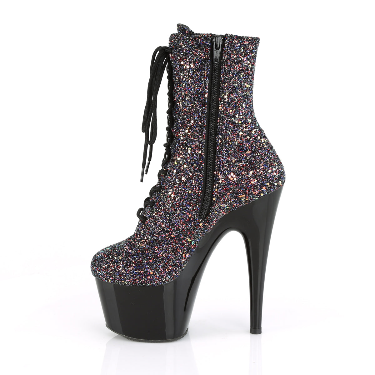 Pleaser Bottines pour femmes ADORE-1020LG Purple Multi Glitter / Blk