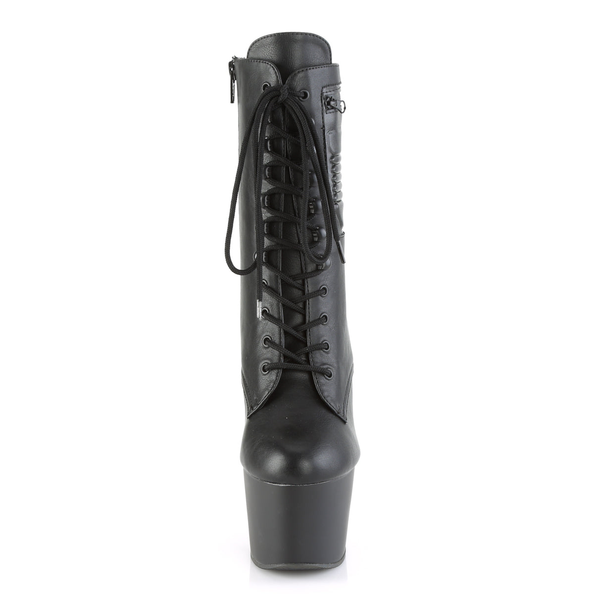 Pleaser Bottines pour femmes ADORE-1020PK BLK FAUX CUIR / BLK MATTE