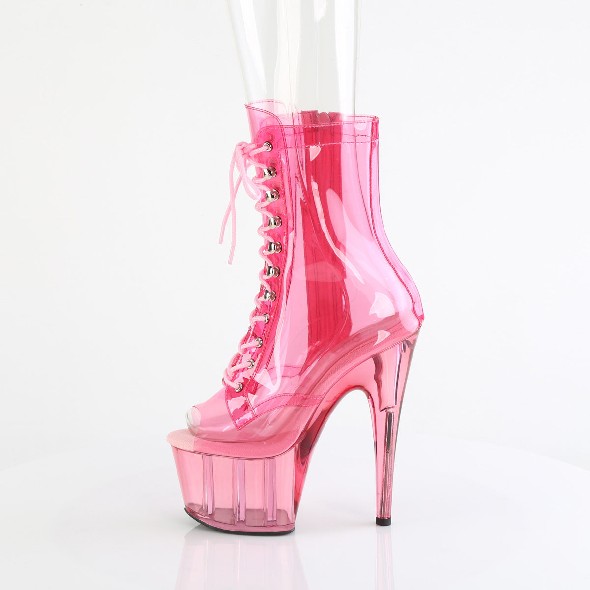Pleaser ADORE-1021C-T B. PVC translucide rose / b.g. Rose teinté