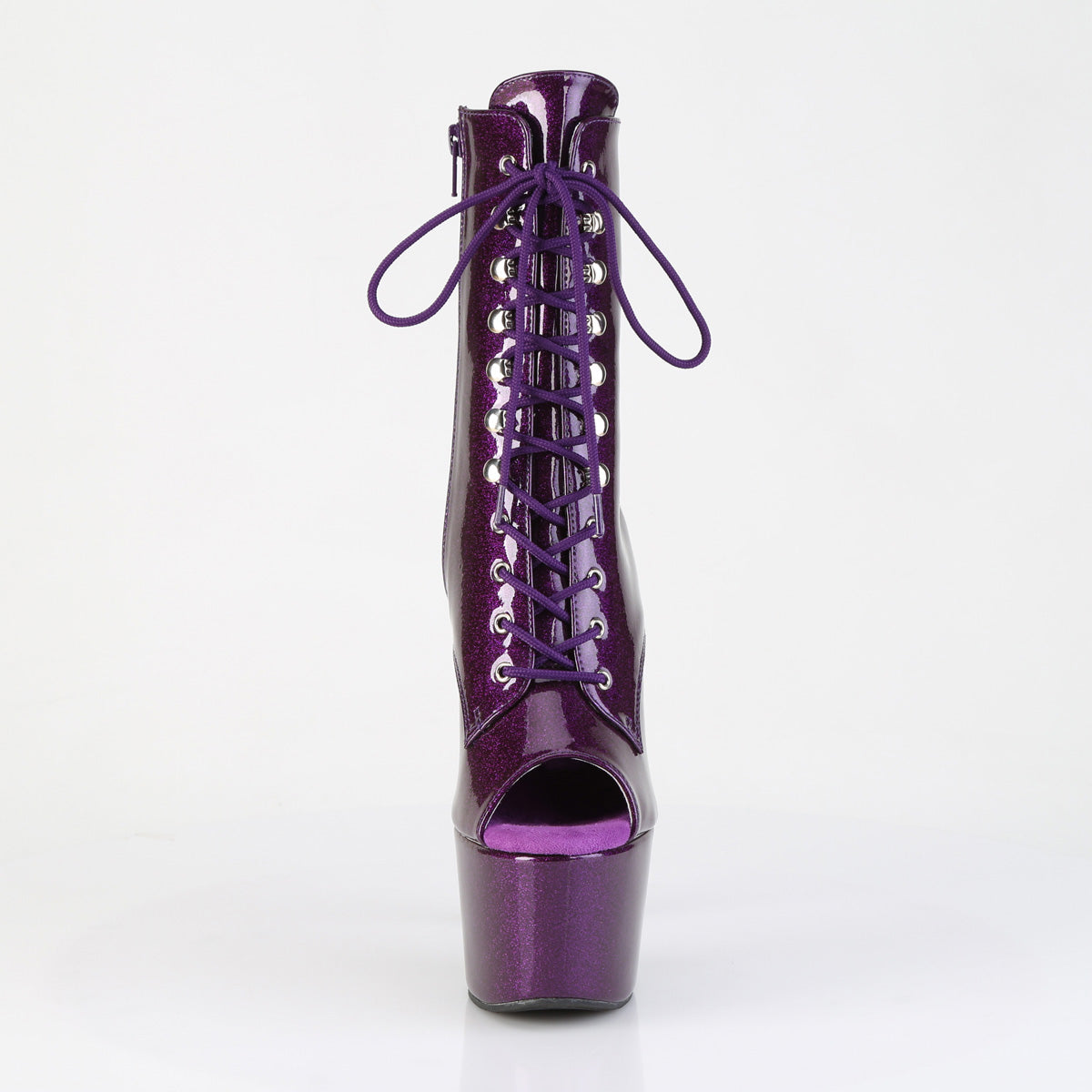 Pleaser Women's Platform Shoes ADORE-1021GP Purple Glitter Pat/M