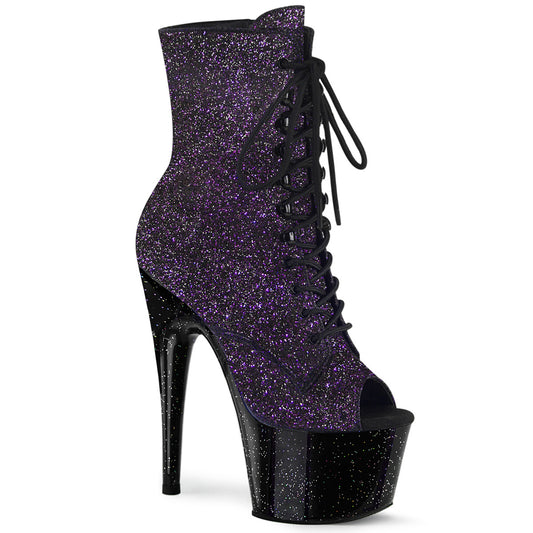 Pleaser Bottines pour femmes ADORE-1021mg Glitter violet / Blk