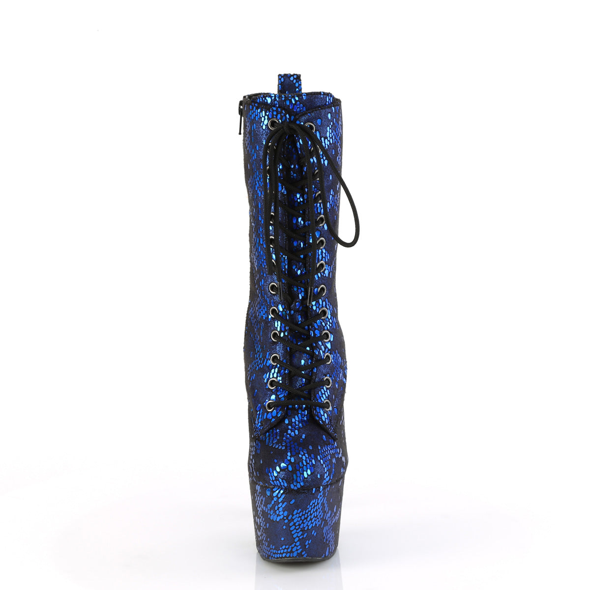 Pleaser ADORE-1040SPF Blue Metallic Snake Print Fabric/M
