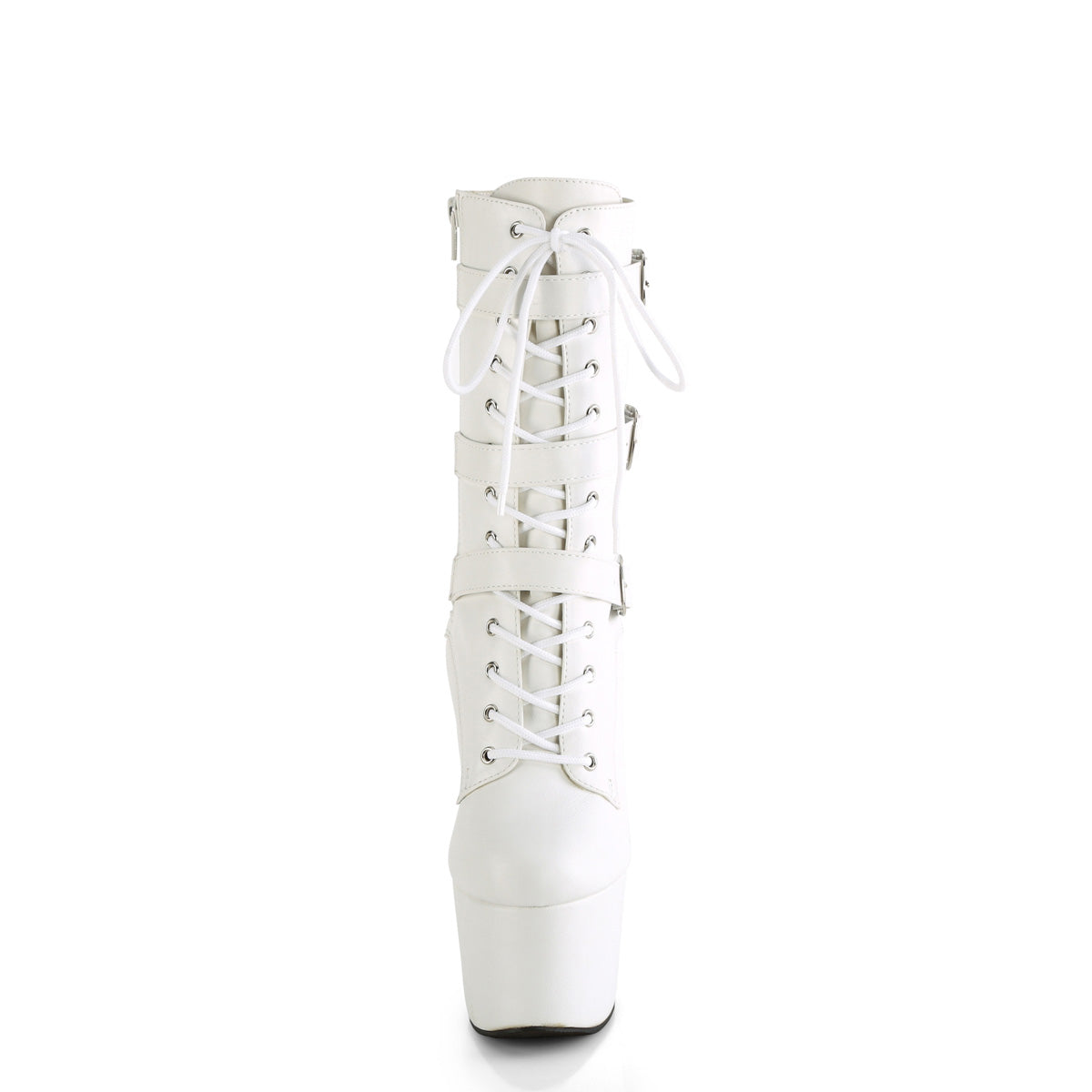 Pleaser ADORE-1043 White Faux Leather/Matching