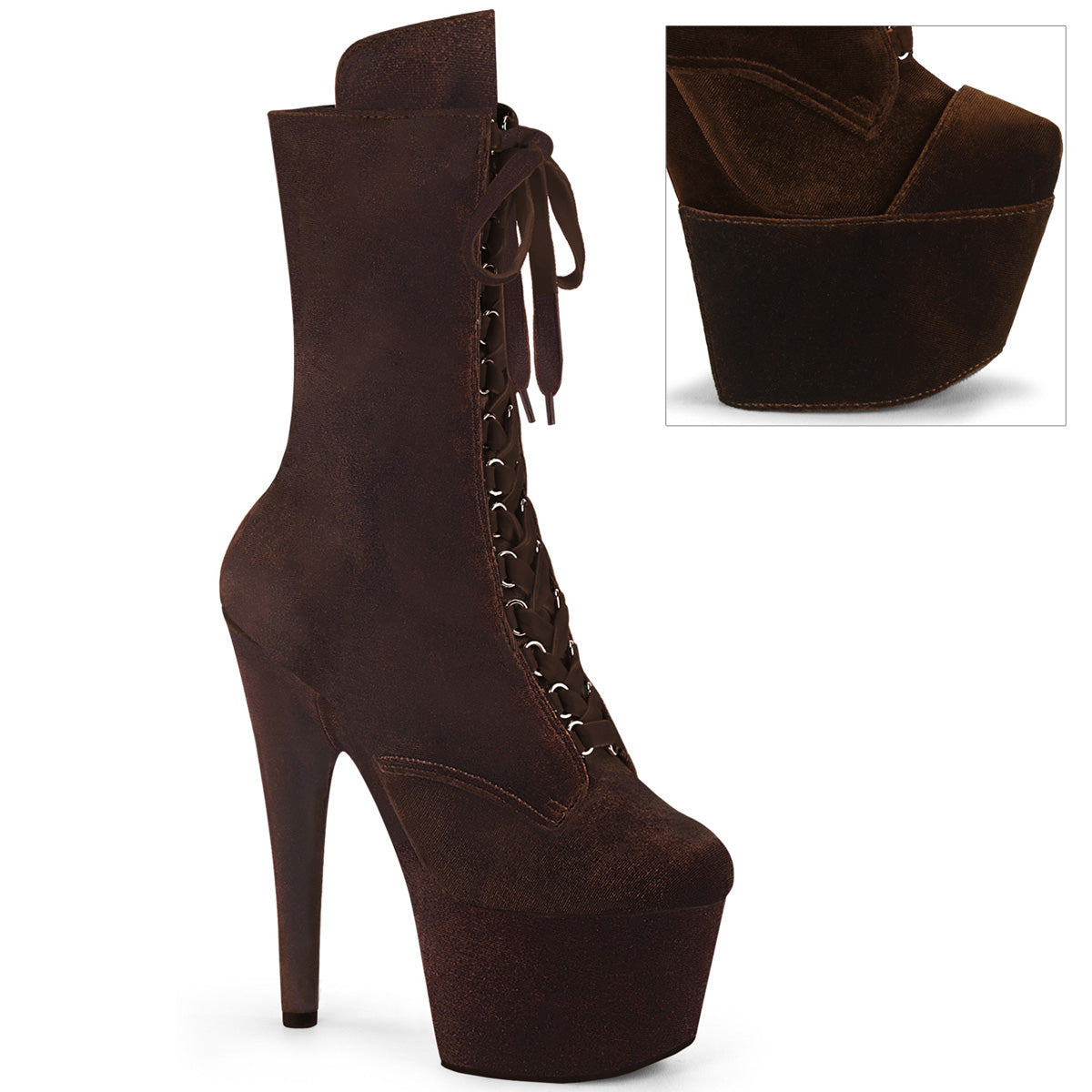 Pleaser ADORE-1045vel velours brun / m