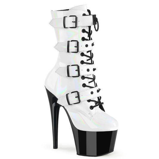 Pleaser   ADORE-1046tt wht holo pat / blk