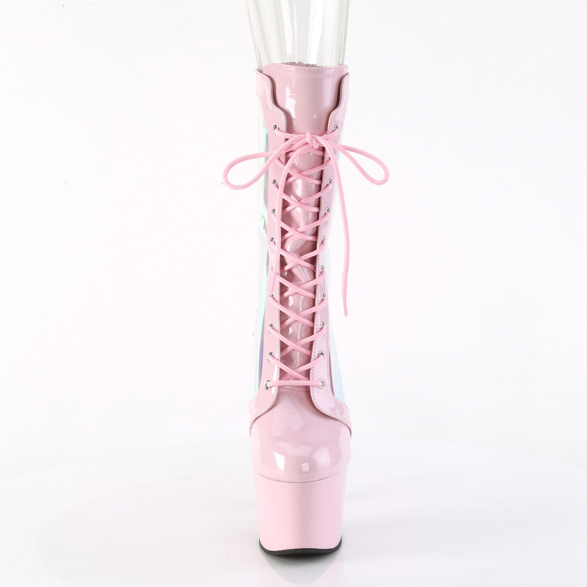 Pleaser Women's Platform Shoes ADORE-1047 B. Pink Pat-Holo/B. Pink