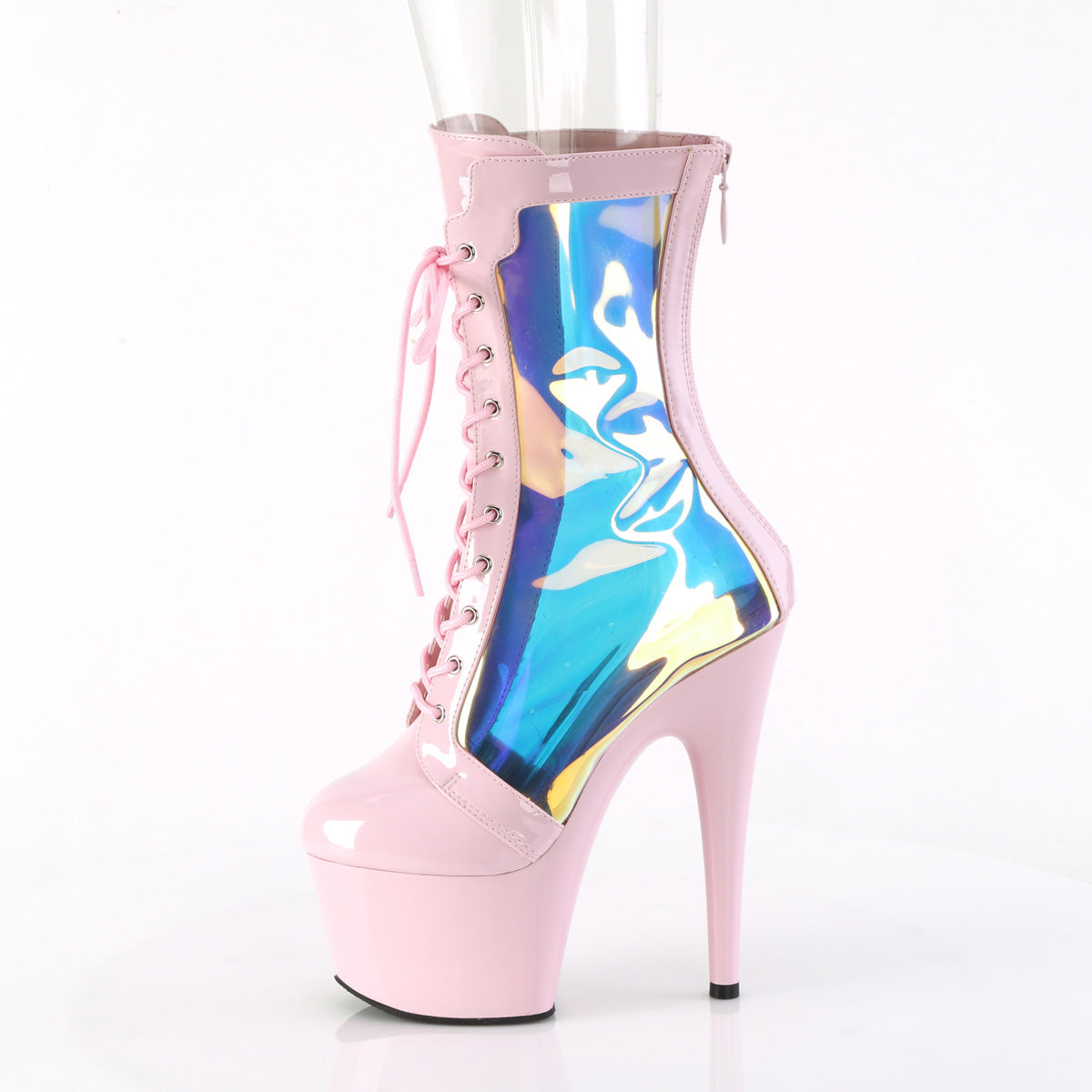 Pleaser Women's Platform Shoes ADORE-1047 B. Pink Pat-Holo/B. Pink