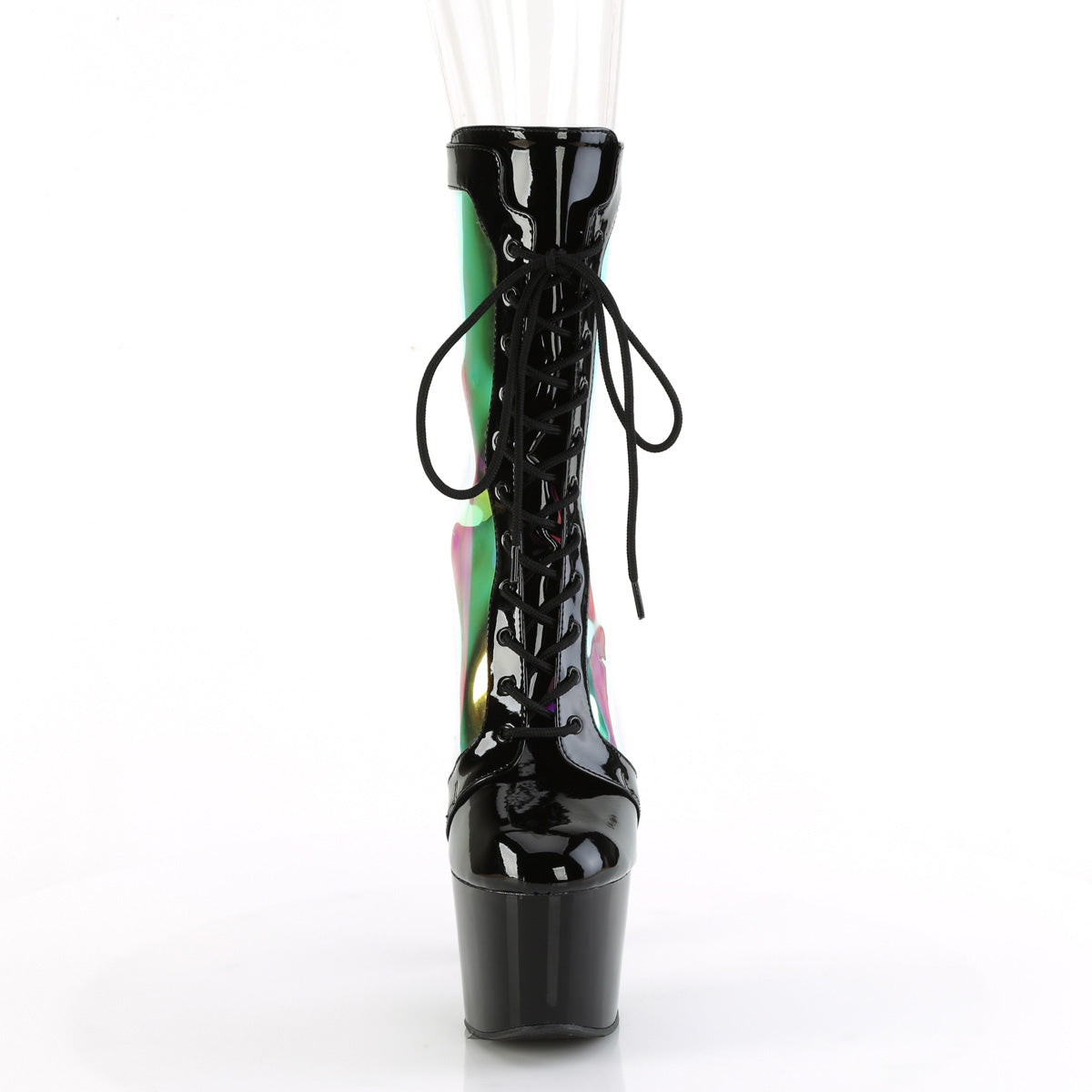 Pleaser ADORE-1047 Blk Pat-Holo/Blk