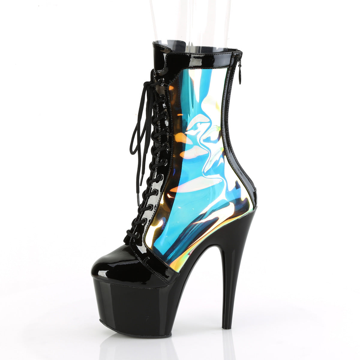 Pleaser ADORE-1047 Blk Pat-Holo/Blk