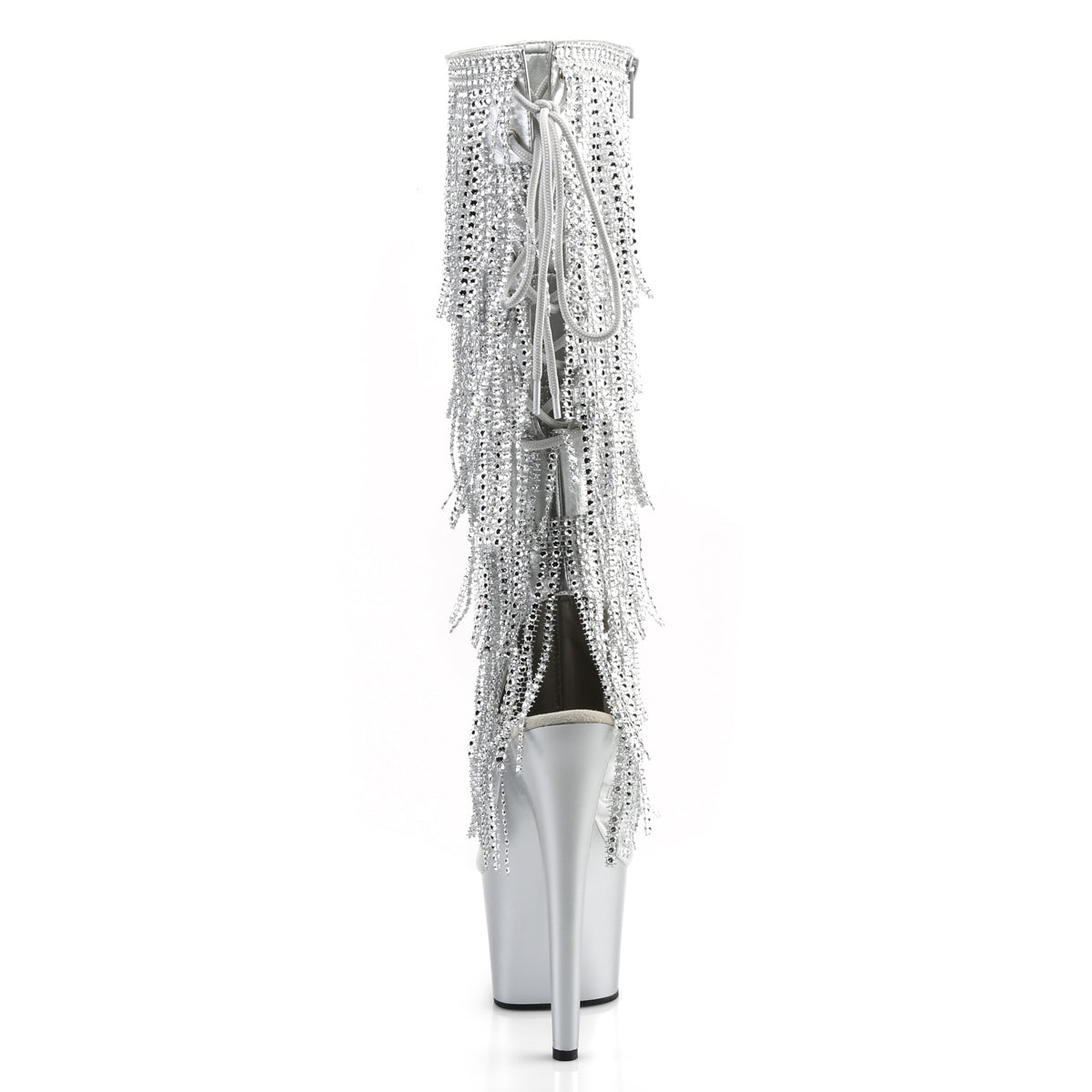Pleaser Bottes pour femmes ADORE-2024RSF SLV METALLIQUE PU / SLV MATTE