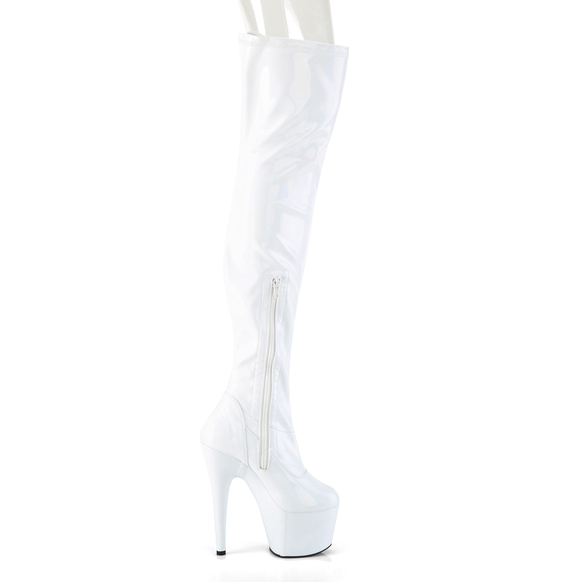 Pleaser Bottes pour femmes ADORE-3000hwrw wht str. Holo / wht holo