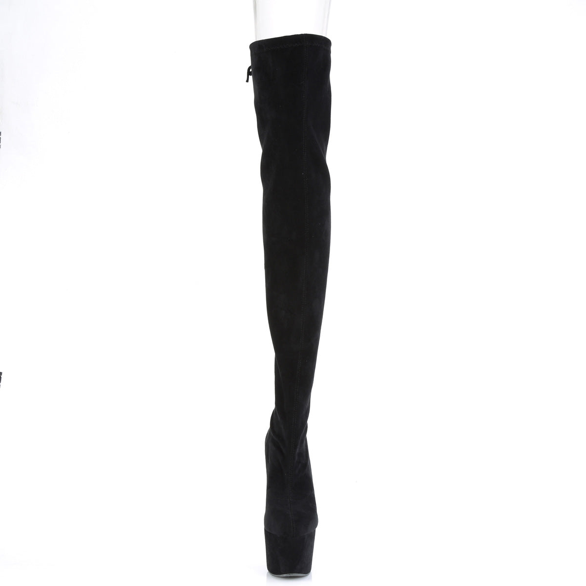 Pleaser Bottes pour femmes ADORE-3008 Blk Stretch Stretch Faux Suisse / BLK FAUX SUDE