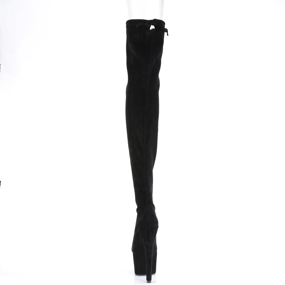 Pleaser Bottes pour femmes ADORE-3008 Blk Stretch Stretch Faux Suisse / BLK FAUX SUDE