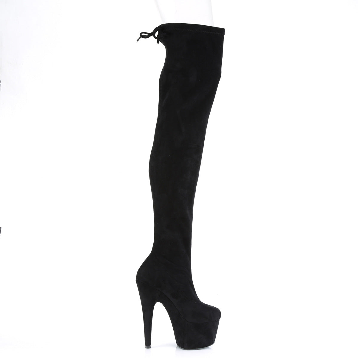 Pleaser Bottes pour femmes ADORE-3008 Blk Stretch Stretch Faux Suisse / BLK FAUX SUDE