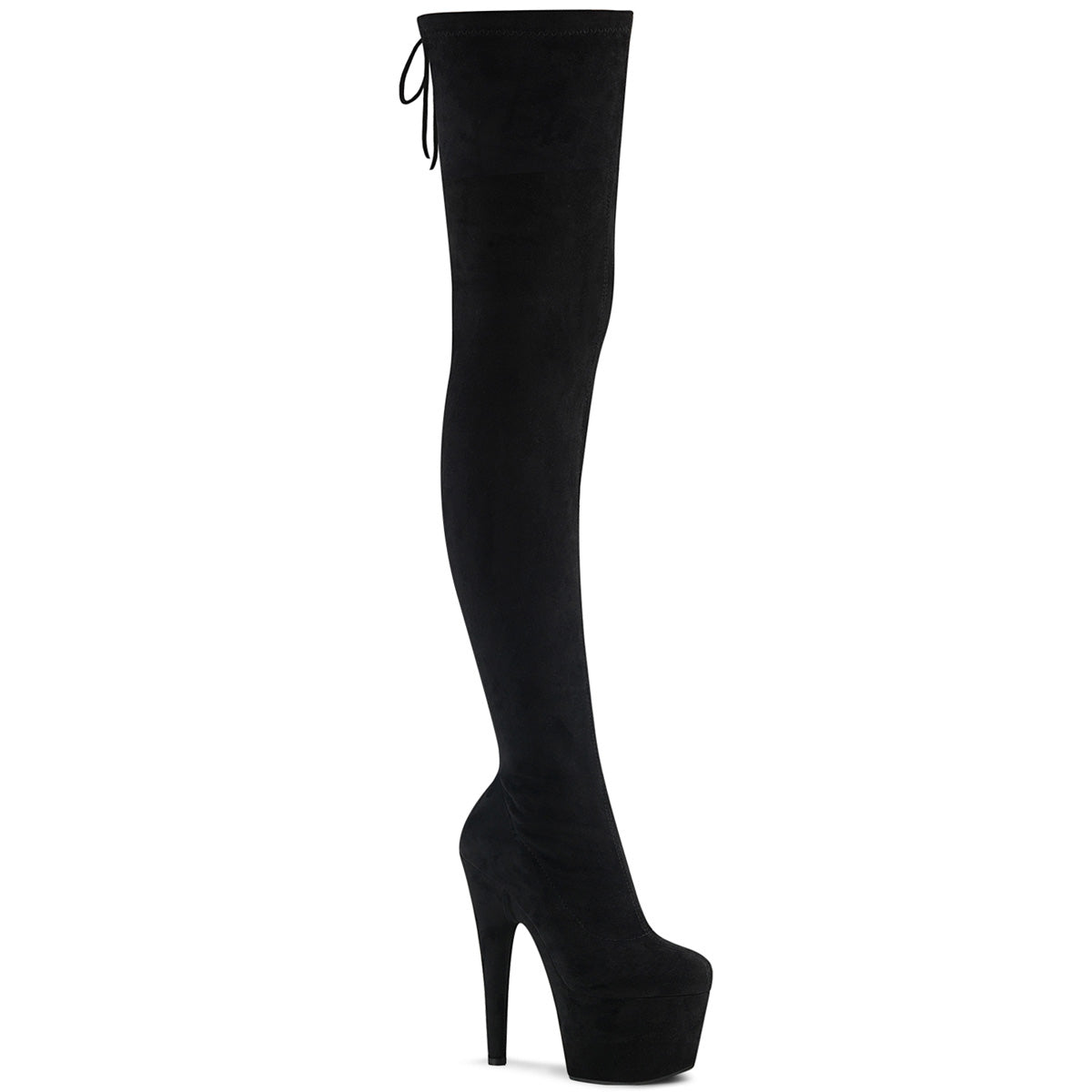 Pleaser Bottes pour femmes ADORE-3008 Blk Stretch Stretch Faux Suisse / BLK FAUX SUDE
