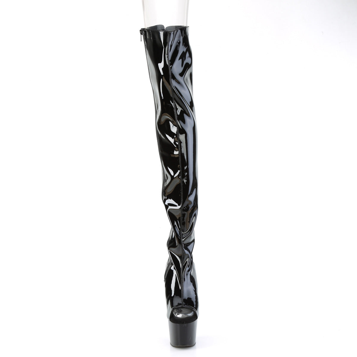 Pleaser ADORE-3017 Blk Str. Pat/Blk