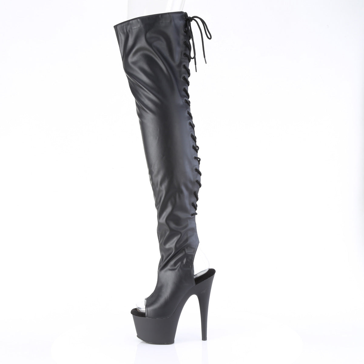 Pleaser ADORE-3017 Blk Str. faux cuir