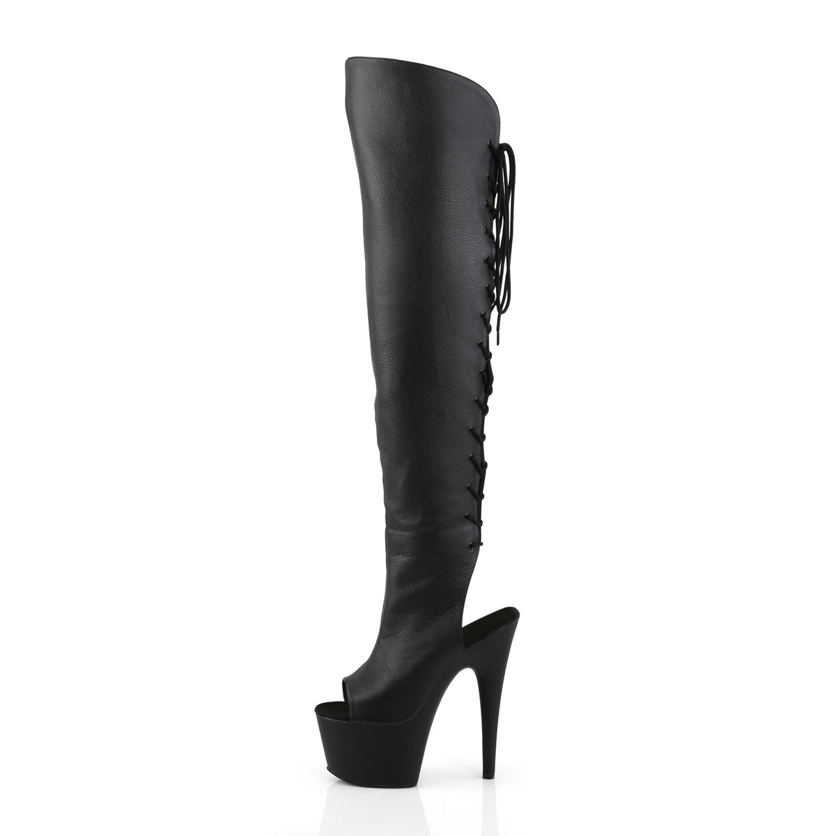 Pleaser Bottes pour femmes ADORE-3019 Blk Faux Cuir / Blk Matte