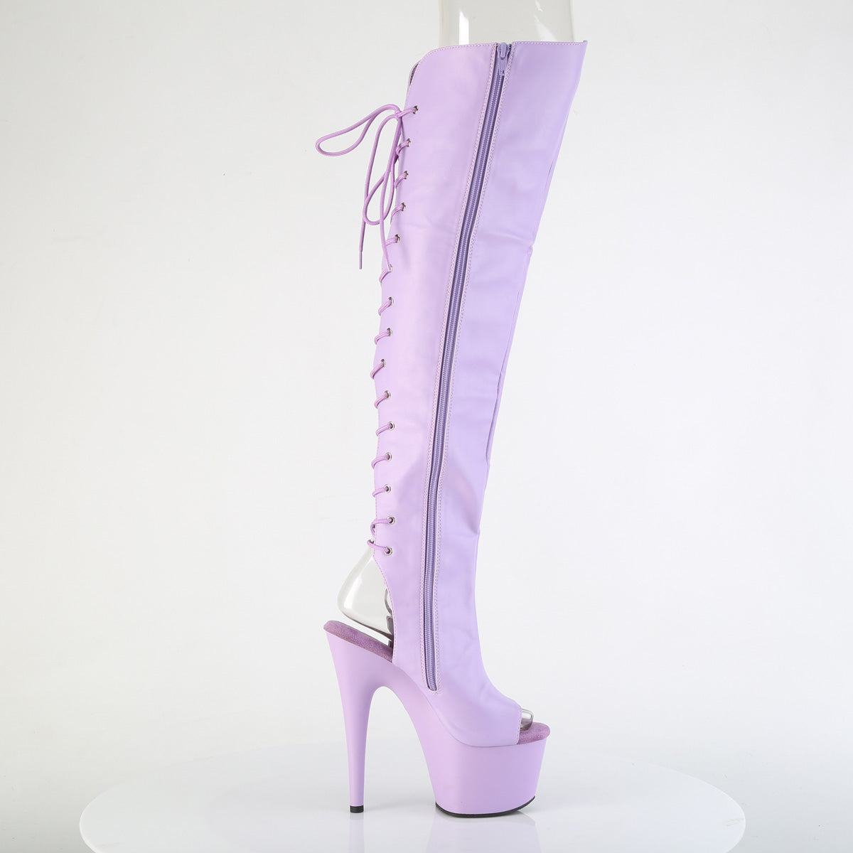 Pleaser Women's Platform Shoes ADORE-3019 Lavender Faux Leather/Lavender Matte