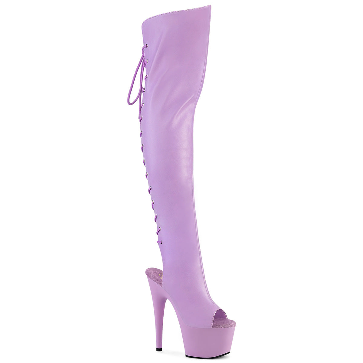 Pleaser Women's Platform Shoes ADORE-3019 Lavender Faux Leather/Lavender Matte