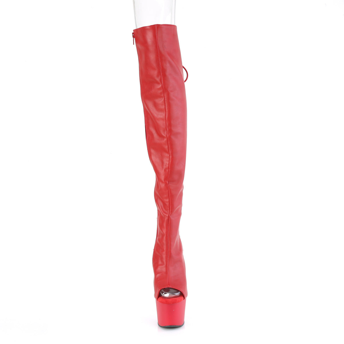 Pleaser ADORE-3019 Red Faux Leather / Red Matte