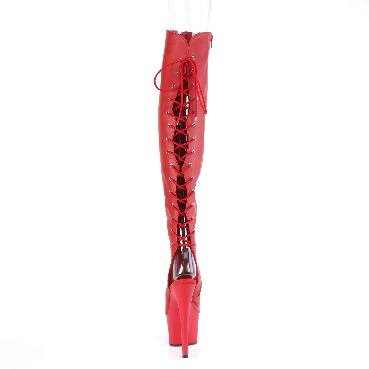 Pleaser ADORE-3019 Red Faux Leather / Red Matte