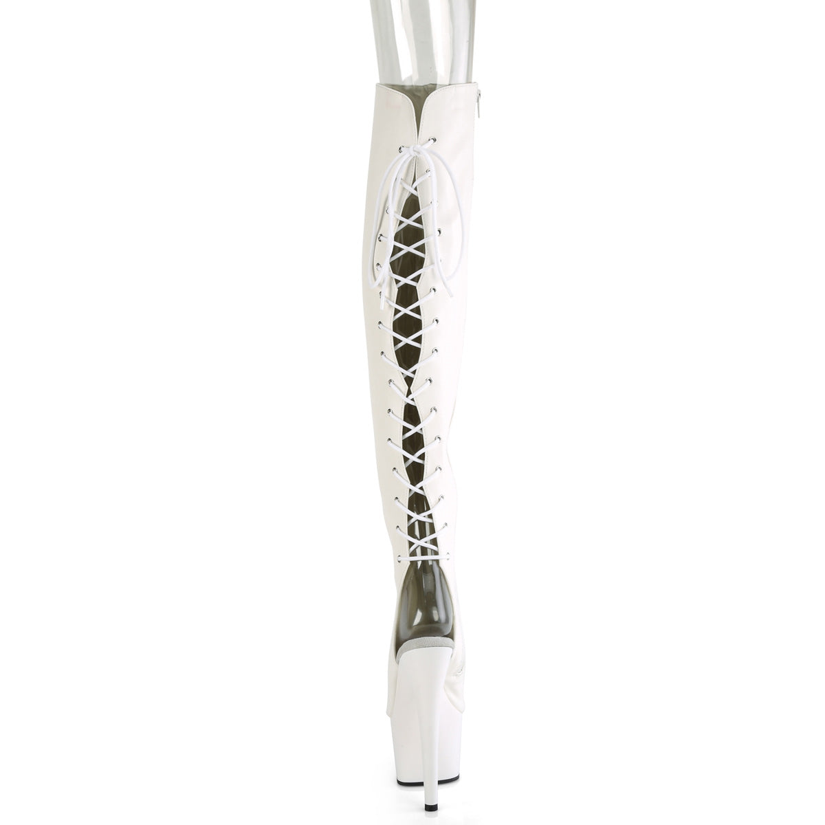 Pleaser ADORE-3019 Wht Faux Leather/Wht Matte