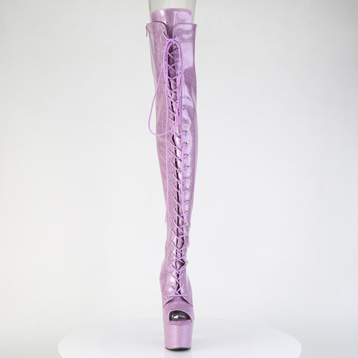 Pleaser Women's Platform Shoes ADORE-3021GP Lilac Glitter Pat/M