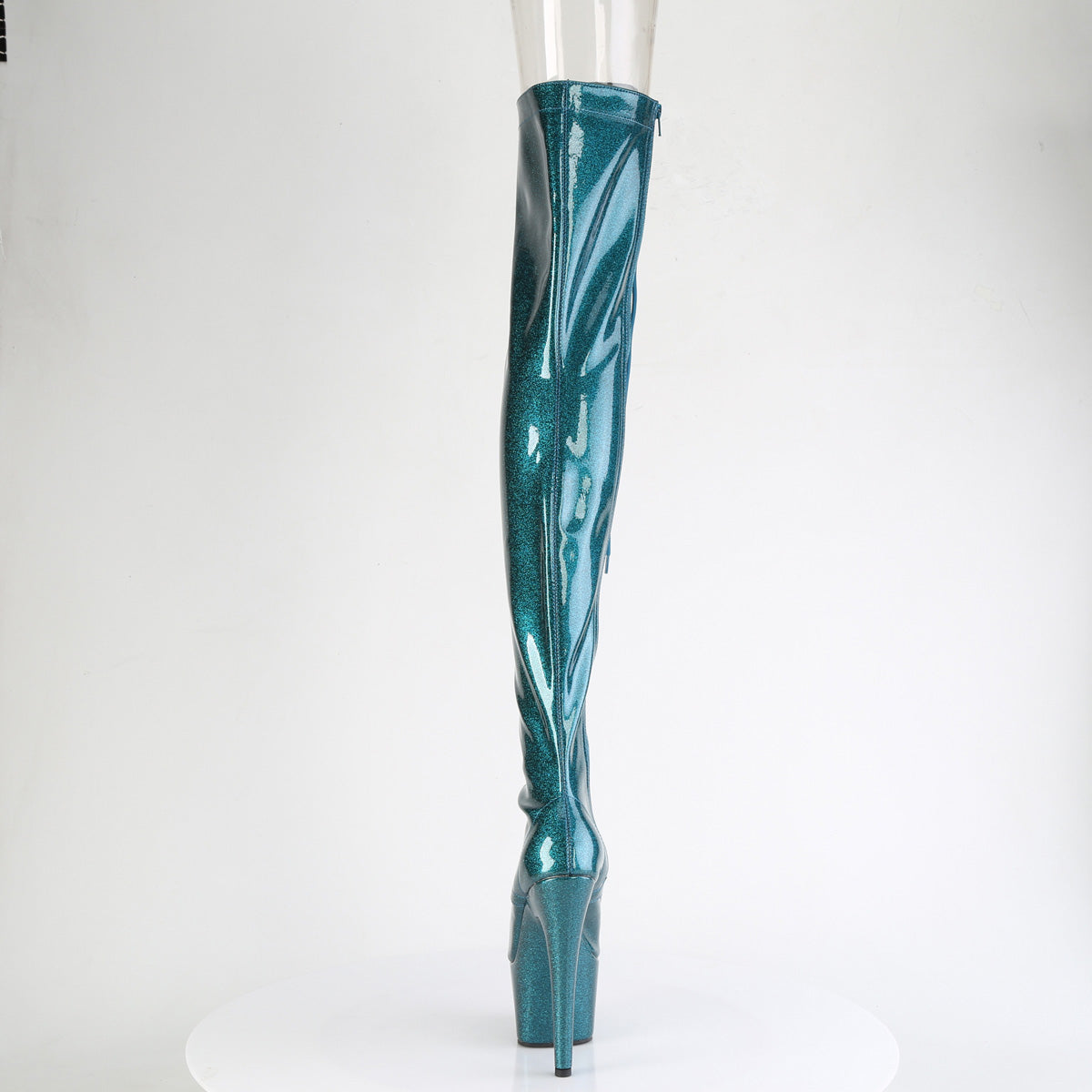 Pleaser Women's Platform Shoes ADORE-3021GP Teal Glitter Pat/M