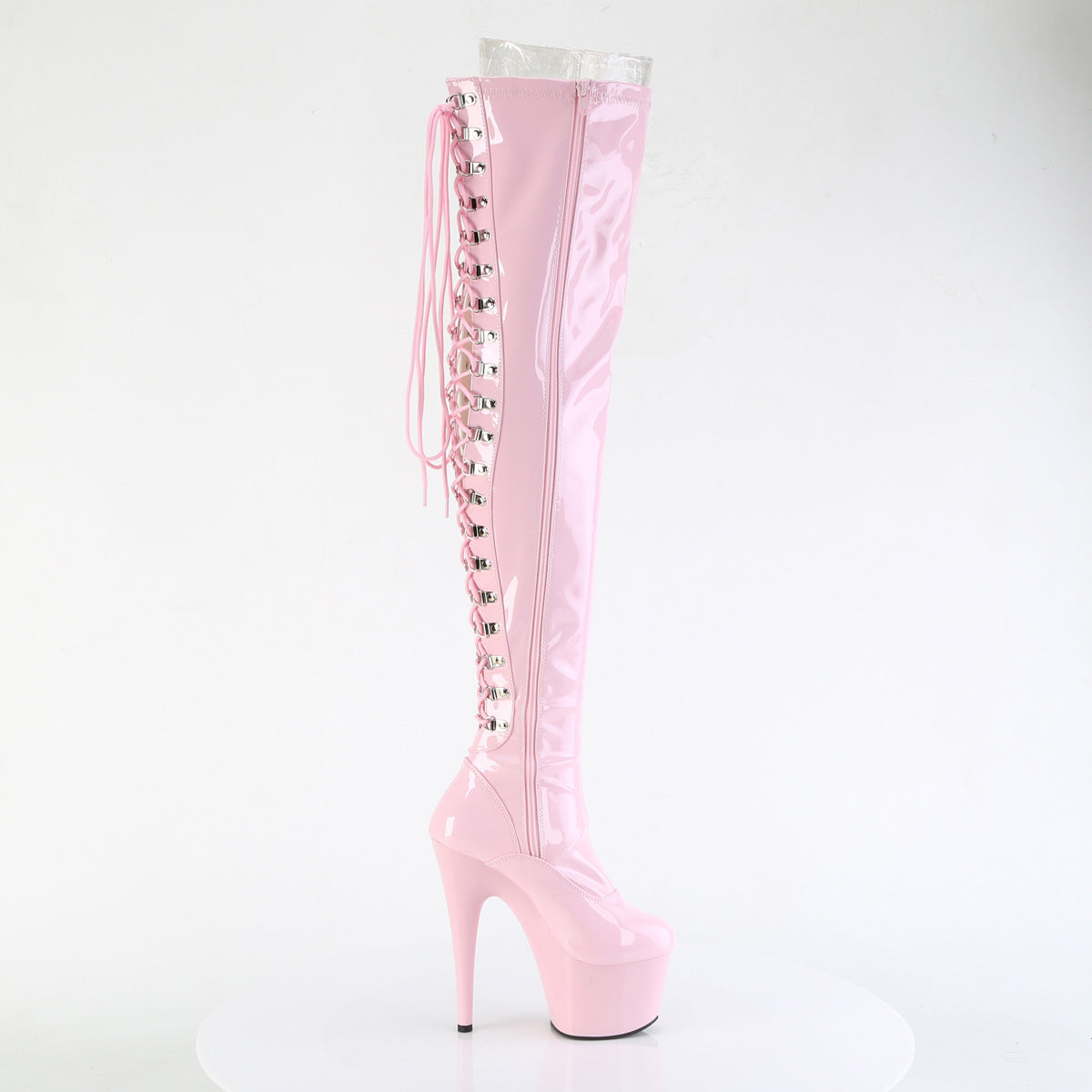 Pleaser Women's Platform Shoes ADORE-3063 B. Pink Str Pat/B. Pink