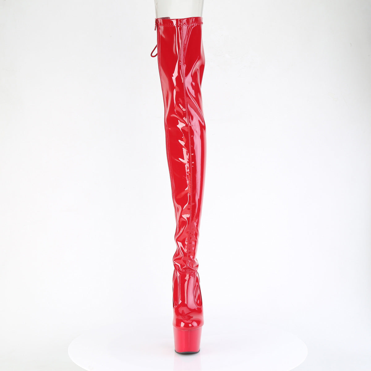 Pleaser Women's Platform Shoes ADORE-3850 Red Str. Pat/Red
