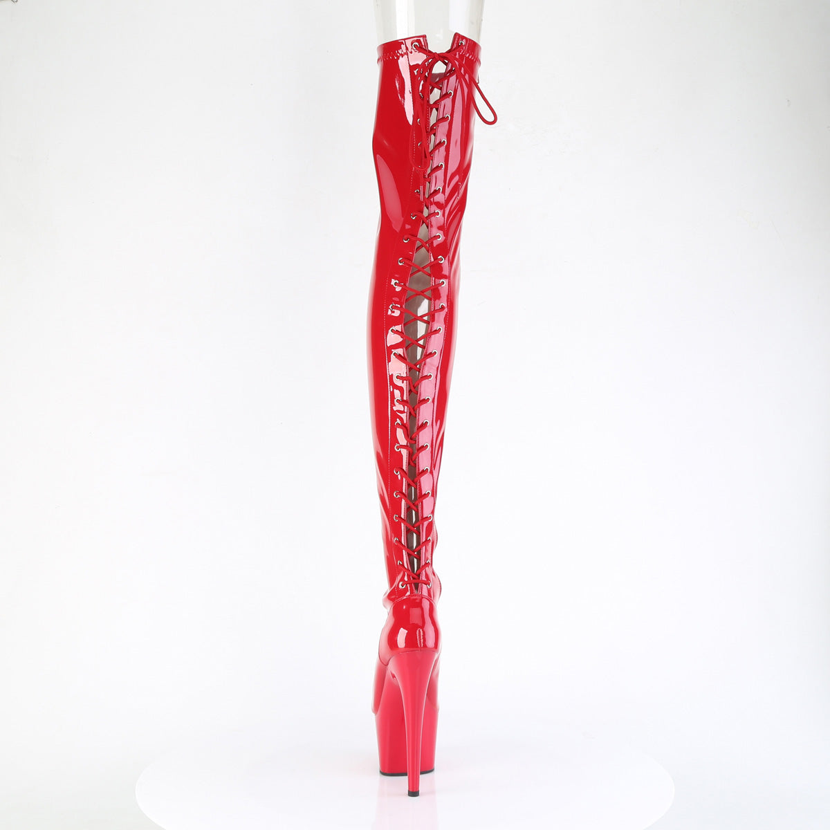 Pleaser Women's Platform Shoes ADORE-3850 Red Str. Pat/Red