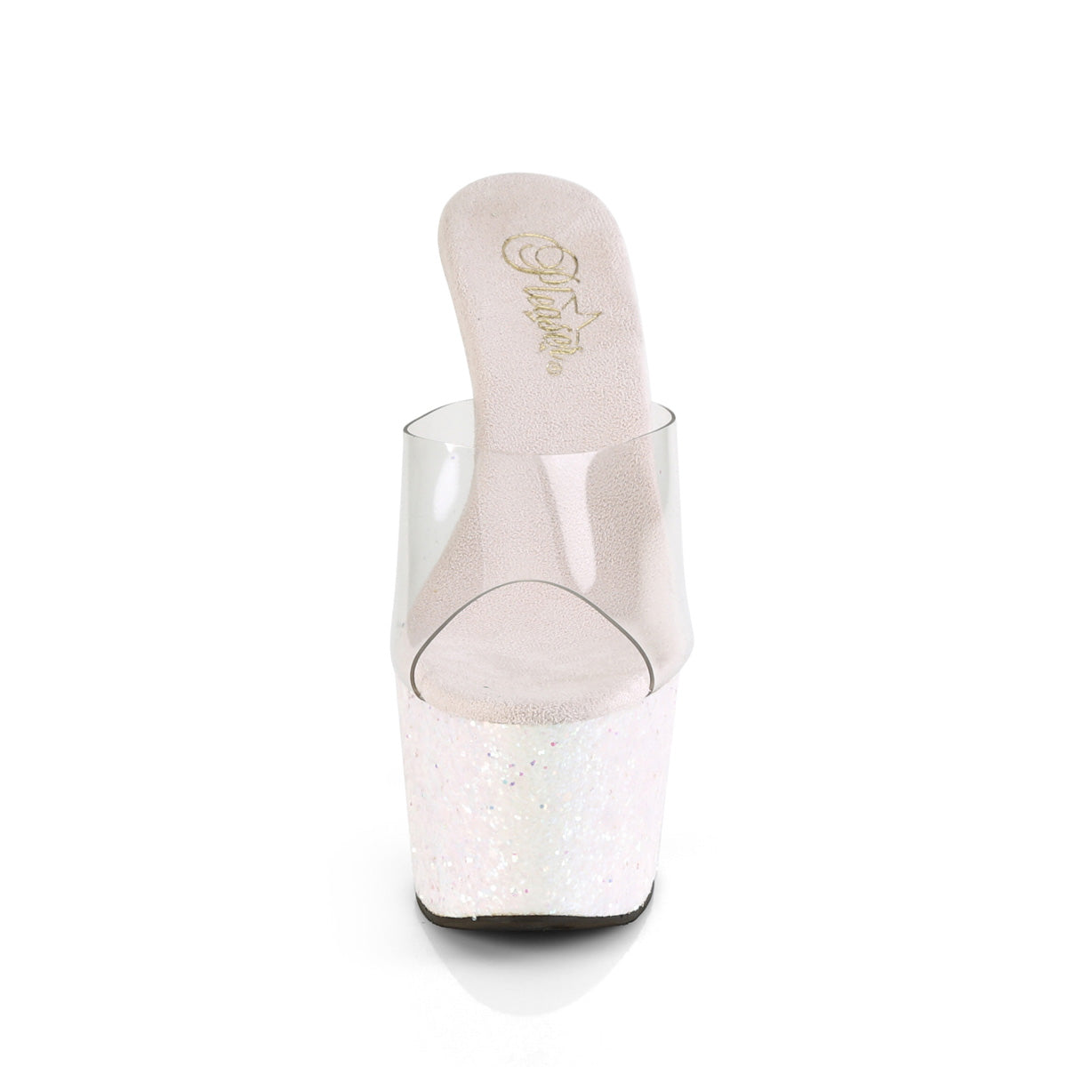 Pleaser Sandales pour femmes ADORE-701LG CLR / OPAL Multi Glitter