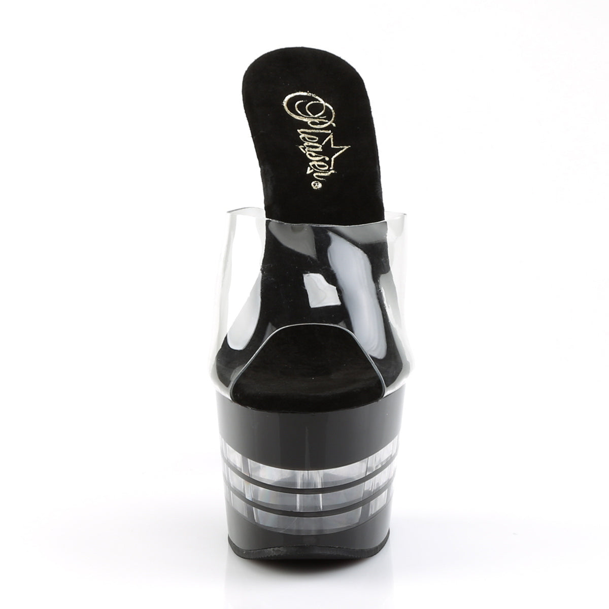 Pleaser Sandales pour femmes ADORE-701ln CLR / BLK