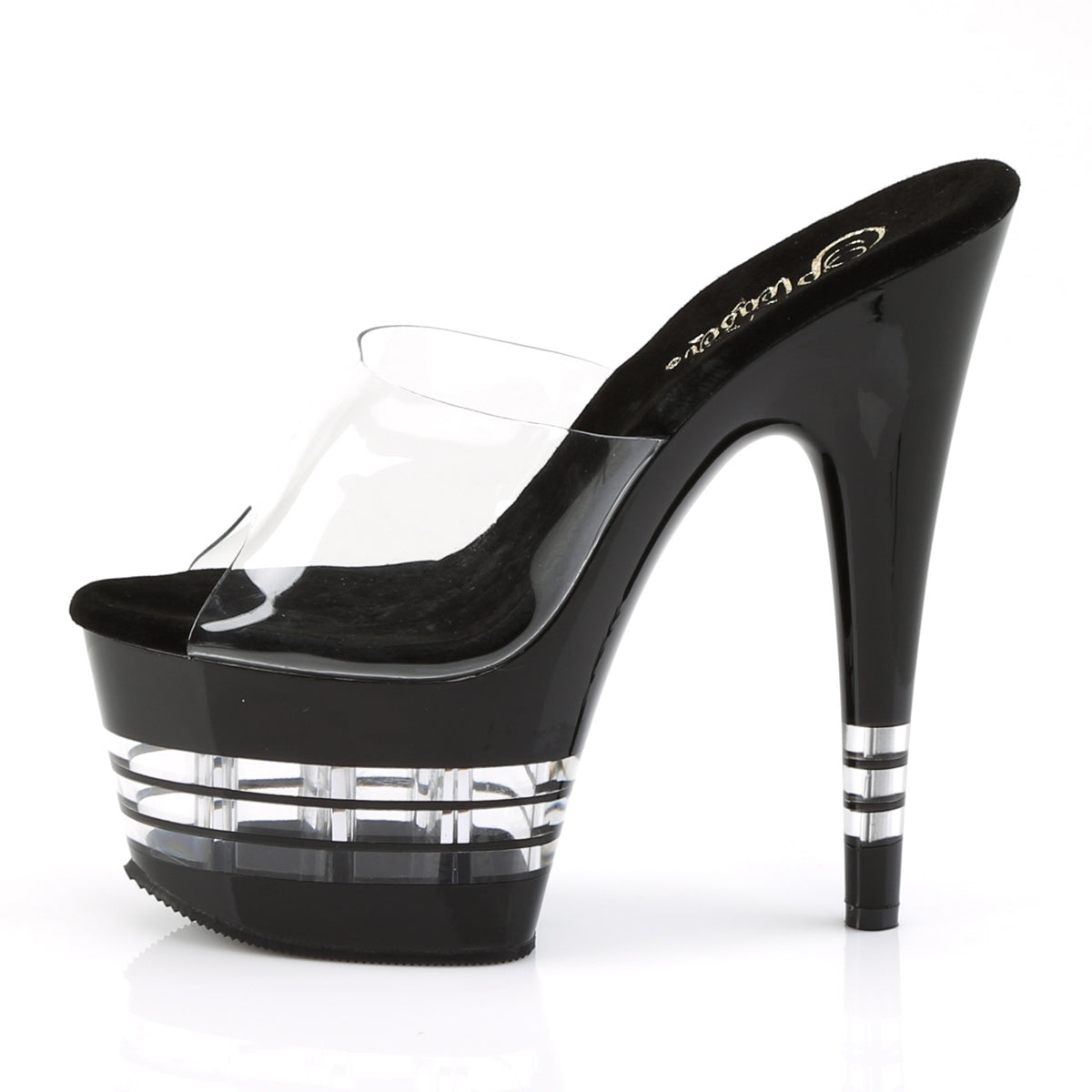 Pleaser Sandales pour femmes ADORE-701ln CLR / BLK